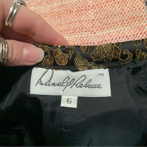 Vintage Black and Gold Dragon Skirt Small - Picture 3 of 7